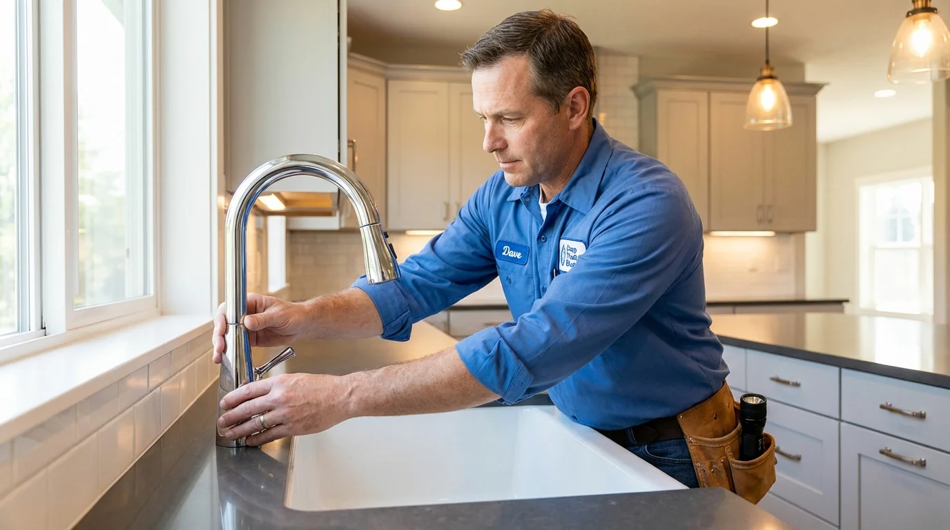 Kitchen faucet installation by Johns Plumbing LLC in Fabens