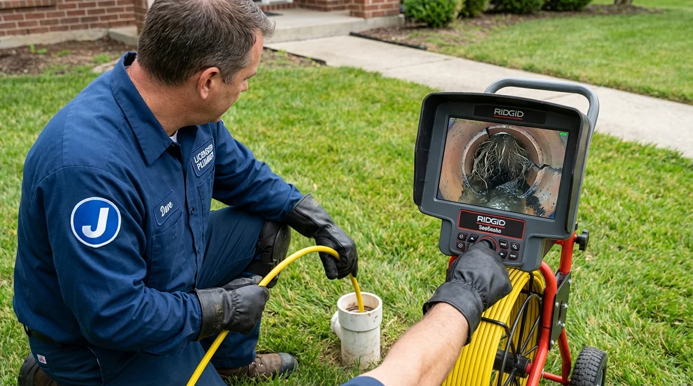 Sewer camera inspection being performed by Johns Plumbing LLC in Fabens